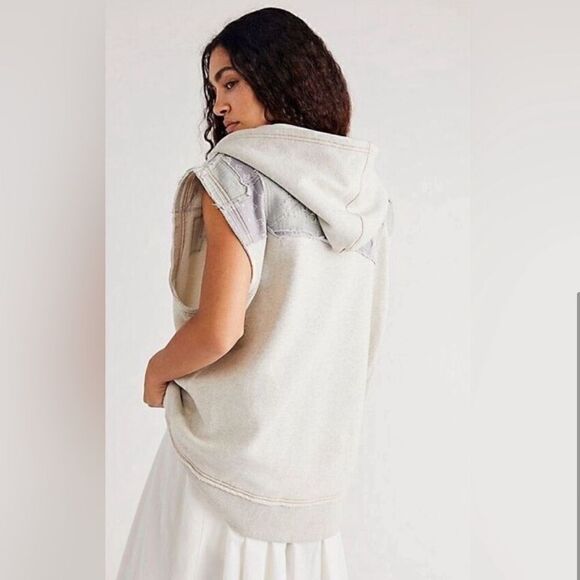 Free People Santa Fe Patchwork Sleeveless Hoodie NEW - Picture 4 of 11